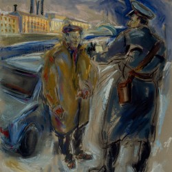 Moscow Policeman with Motorist